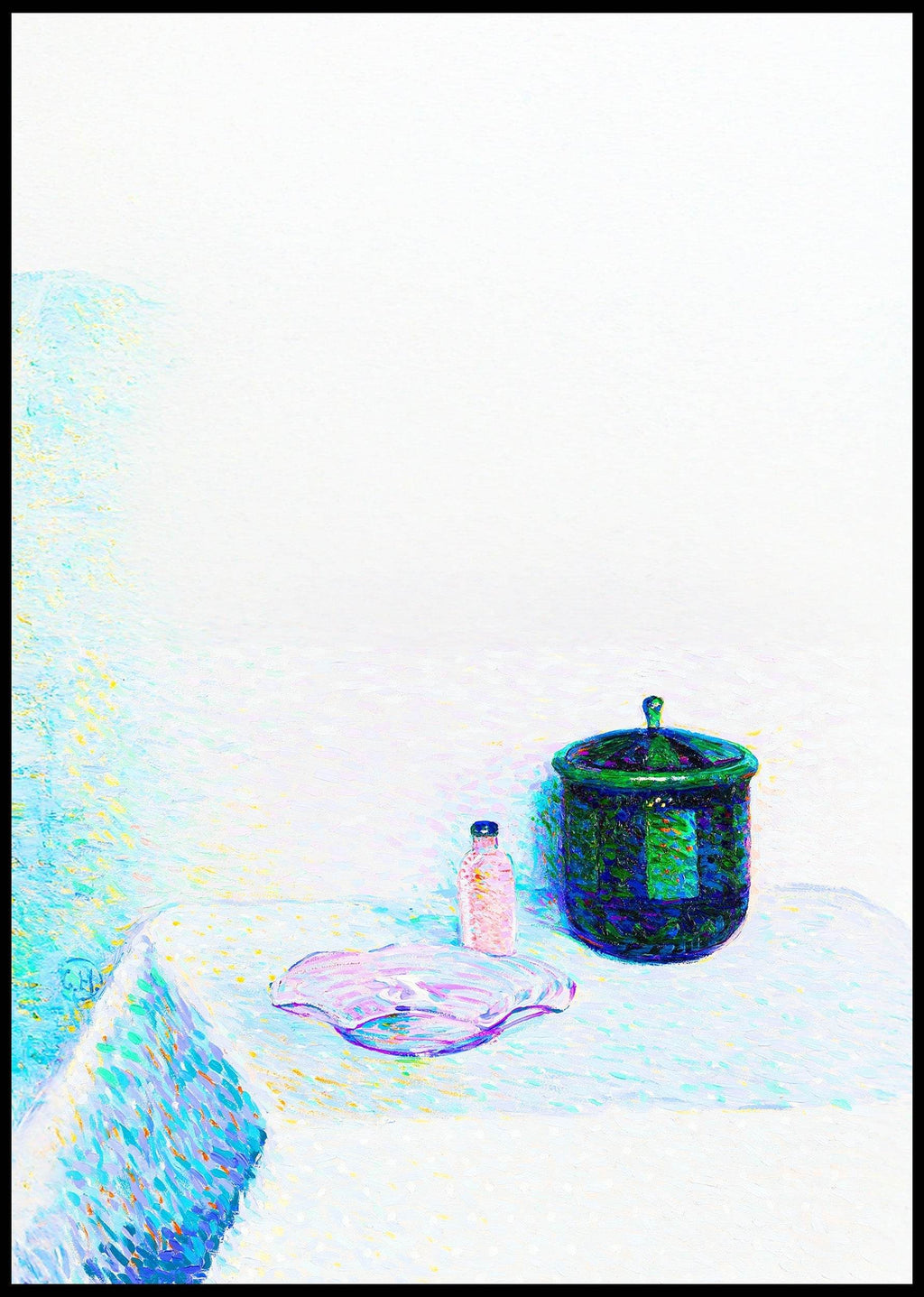 Still life with bowl, bottle and lidded box - Hakyarts