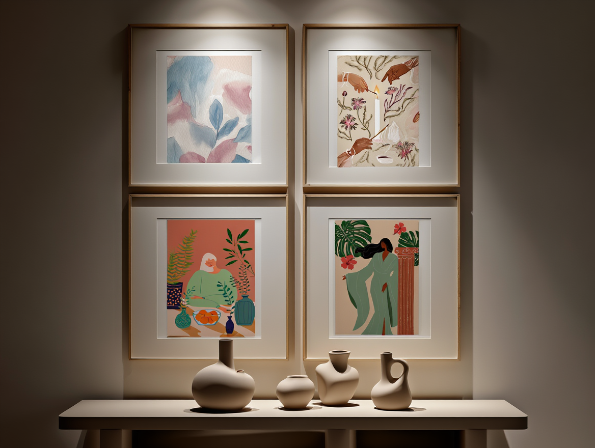 Floral & Figurative Wall Art – 6 Prints Mix & Match Collection
