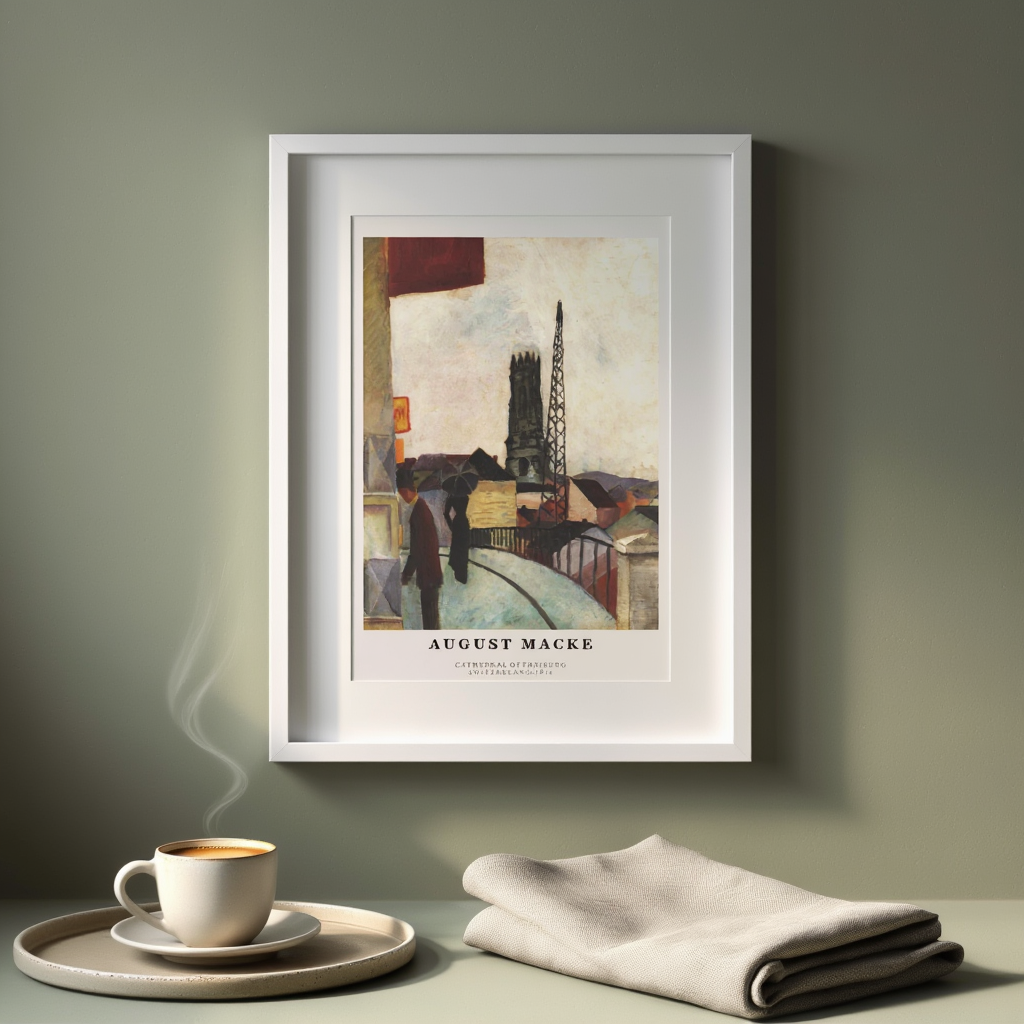 August Macke - Cathedral of Freiburg, Switzerland Poster