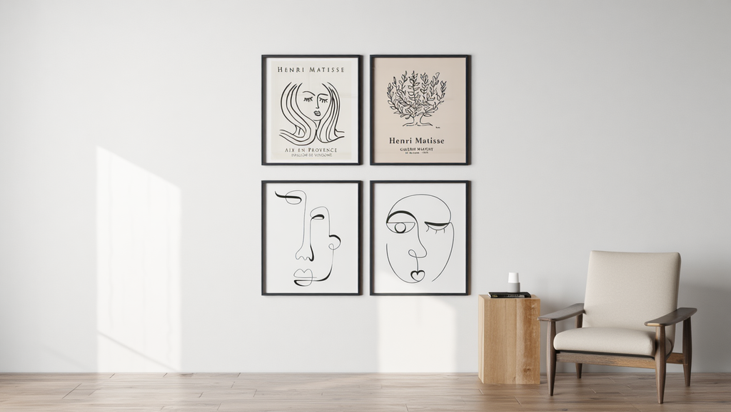 Abstract Minimalist Lines – Set of 4 Art Prints