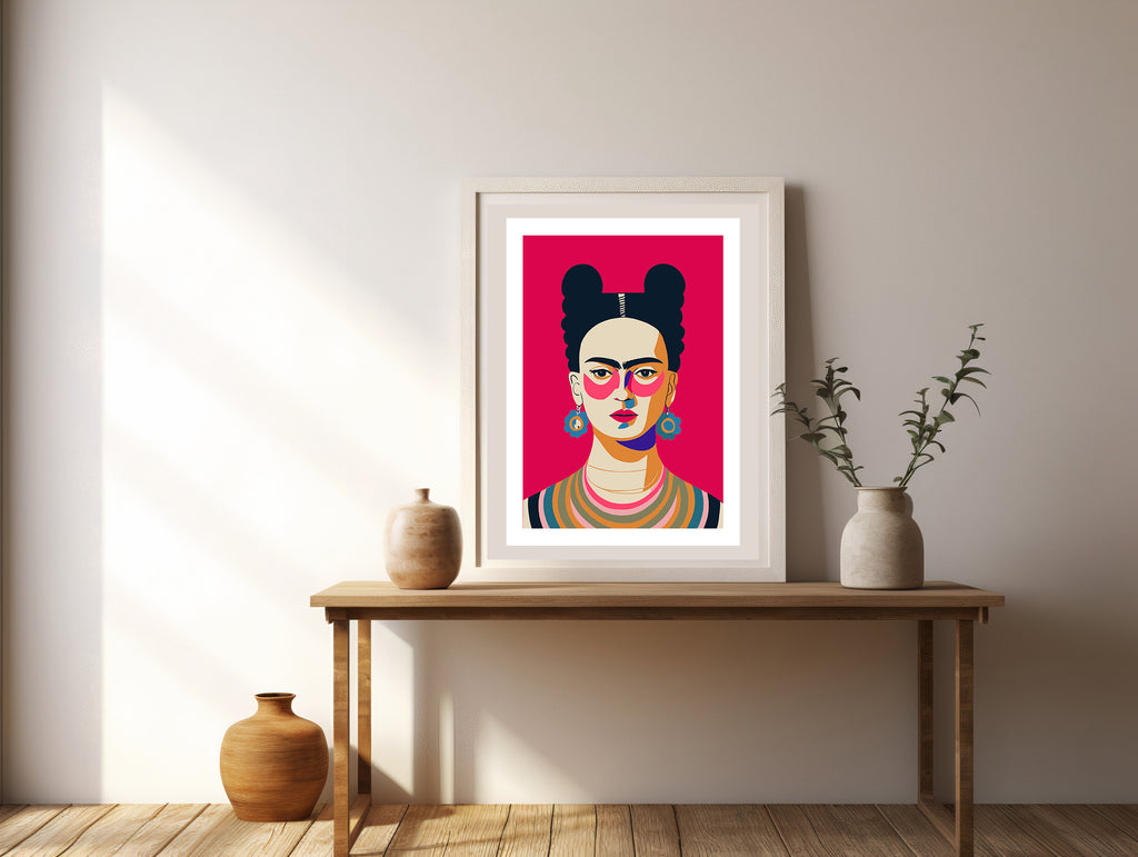Portrait of Frida Kahlo Art Print – Iconic Modern Wall Decor
