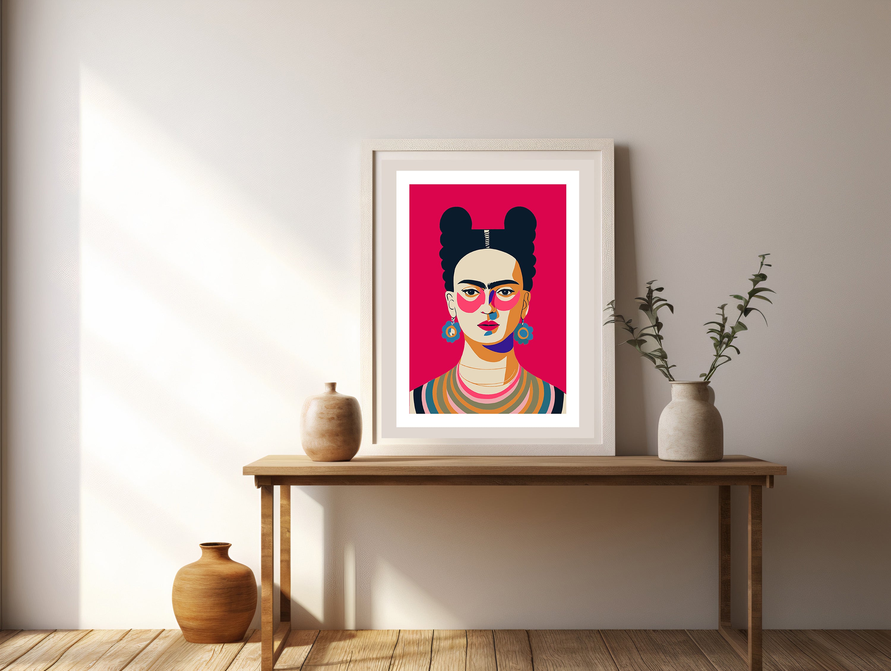Portrait of Frida Kahlo Art Print – Iconic Modern Wall Decor