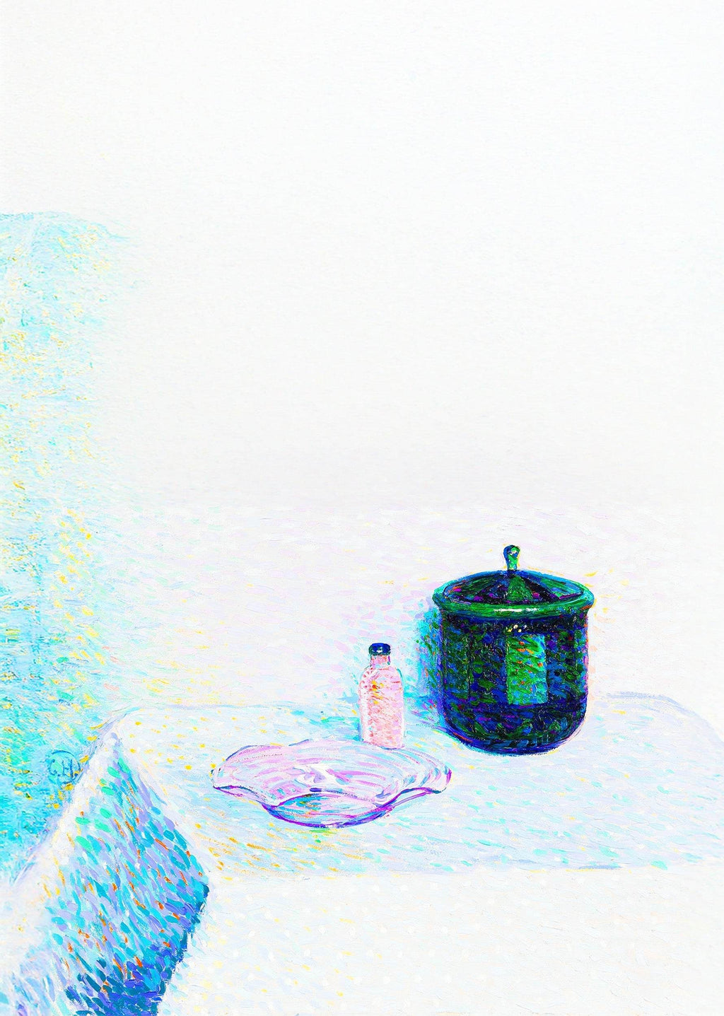 Still life with bowl, bottle and lidded box - Hakyarts