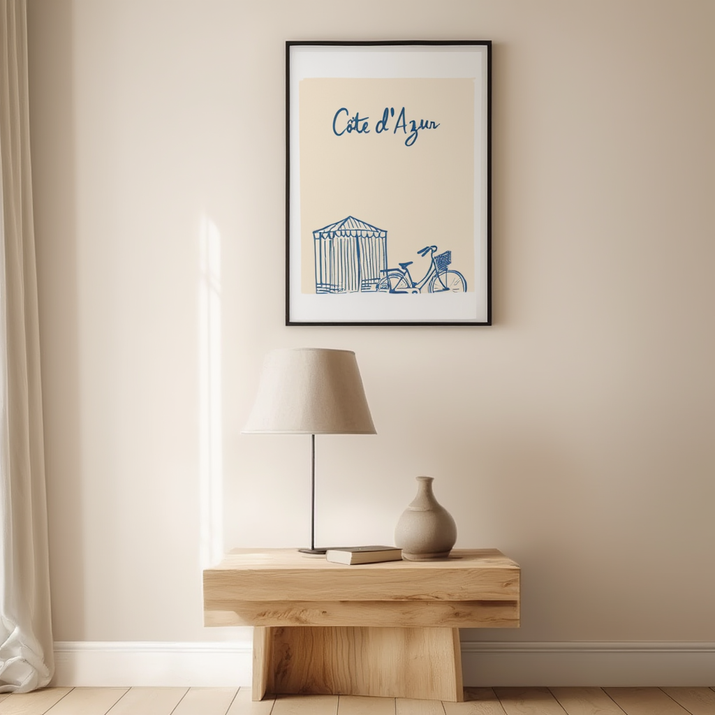 Côte d’Azur – Minimalist Art Print for Contemporary Interiors