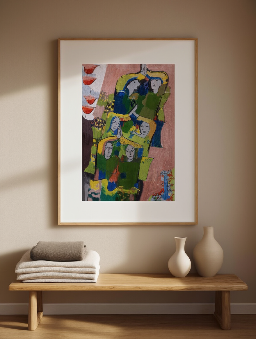 Women in the Countryside (1931) by August Babberger – Expressionist Art Print - Hakyarts