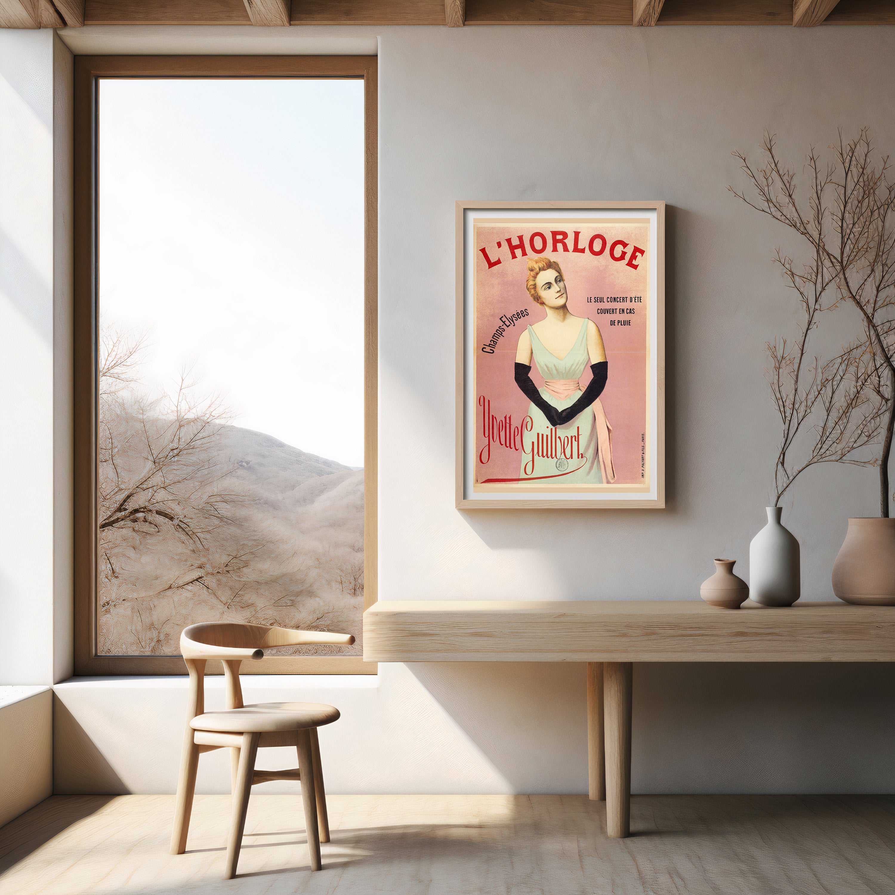 Horloge Femme Poster – Timeless Vintage Woman & Clock Wall Art