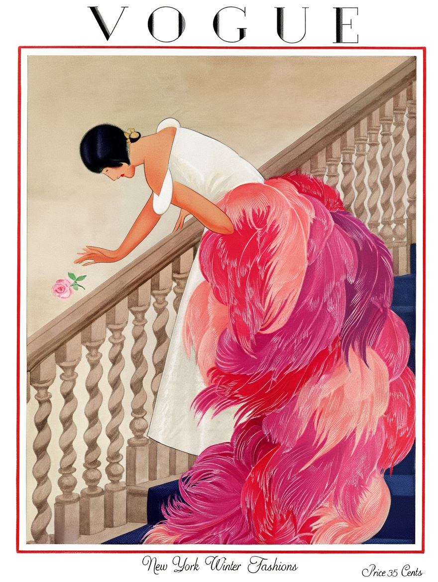 Vogue November 1, 1924 – Vintage Fashion Illustration Poster