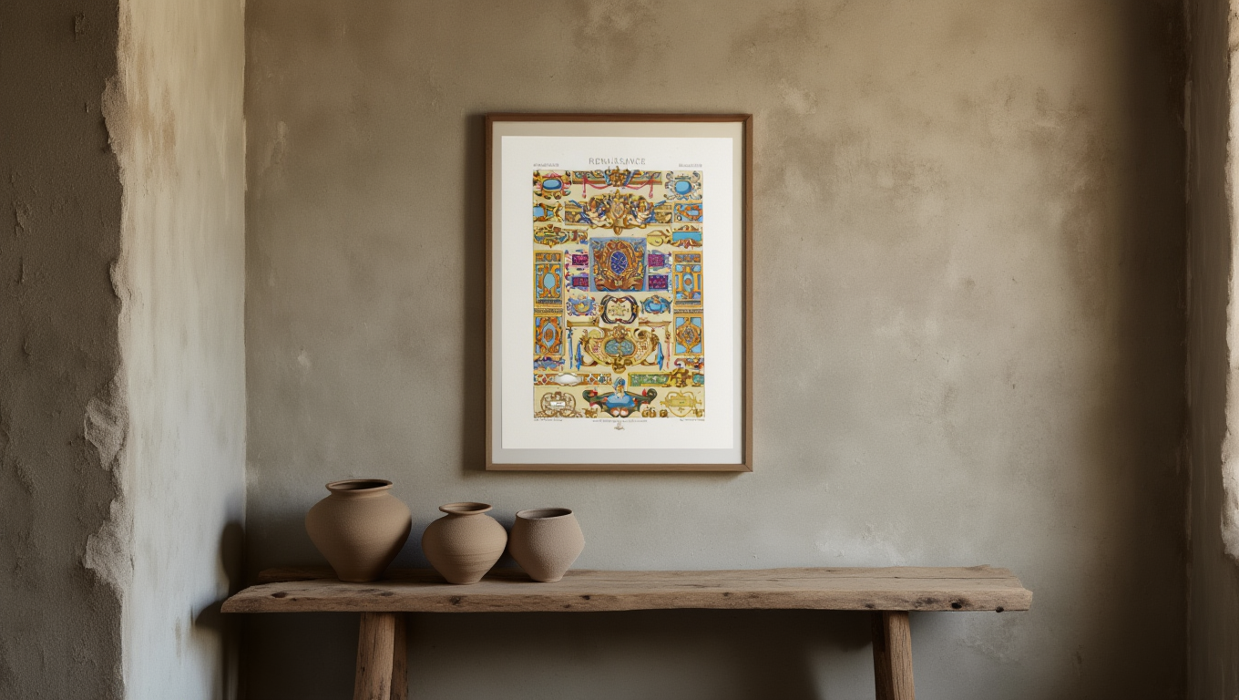 Auguste Racinet – Renaissance 15 Print – Vintage Historical Art Poster