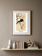 Ohara Koson - Crow on a Cherry Branch Poster - Hakyarts