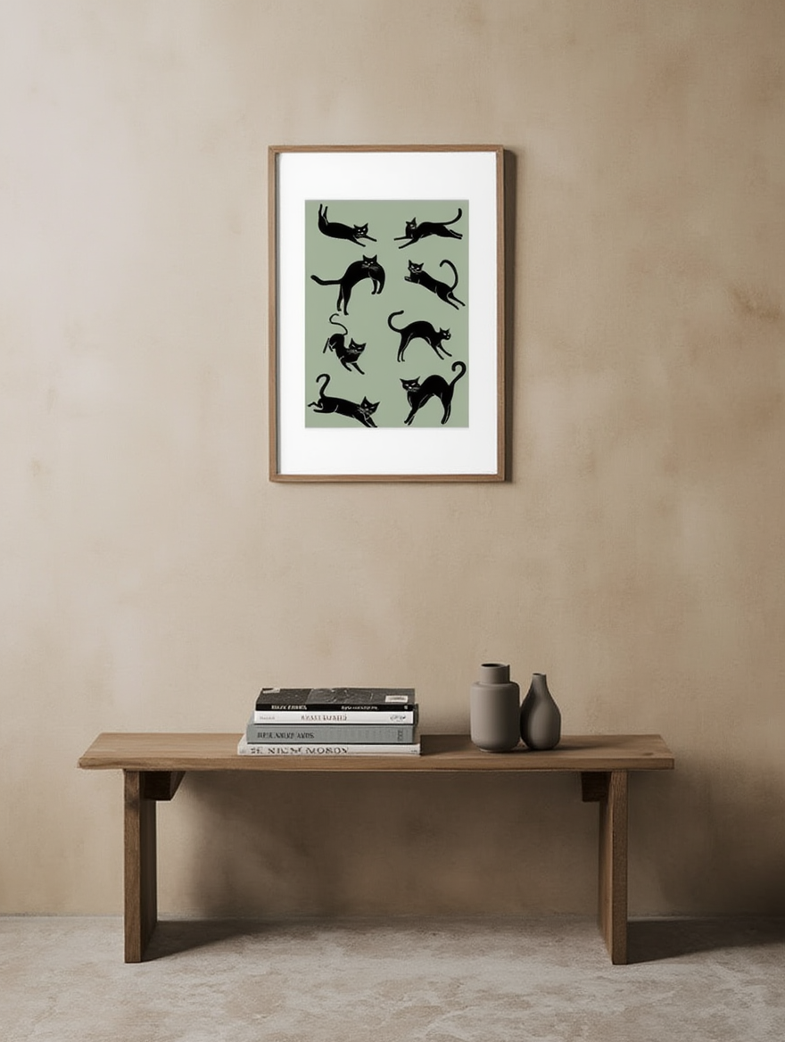 Dancing Black Cats – Whimsical Feline Fun