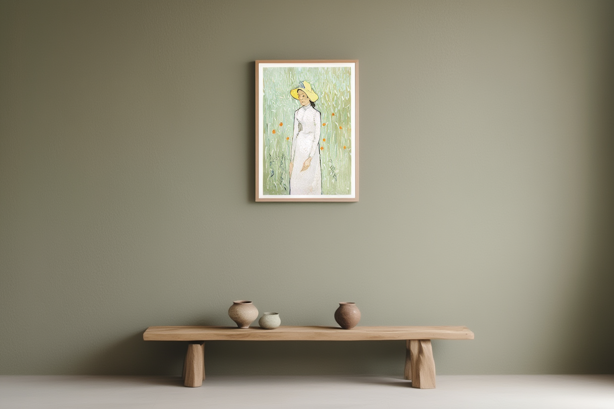 Vincent Van Gogh – Girl in White | Expressive Post-Impressionist Portrait Art Print - Hakyarts