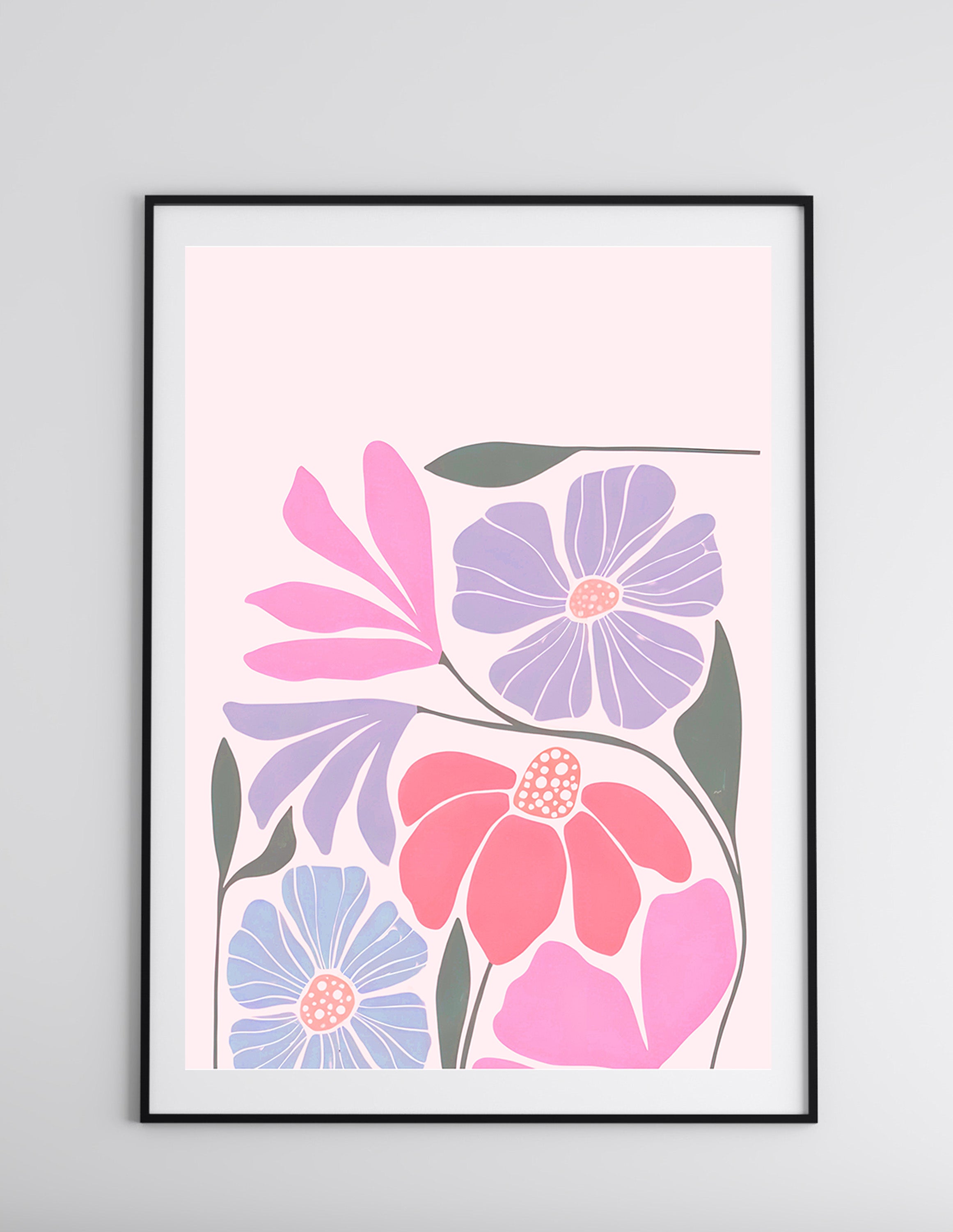 Pink Monstera Leaf Tropical Wall Art
