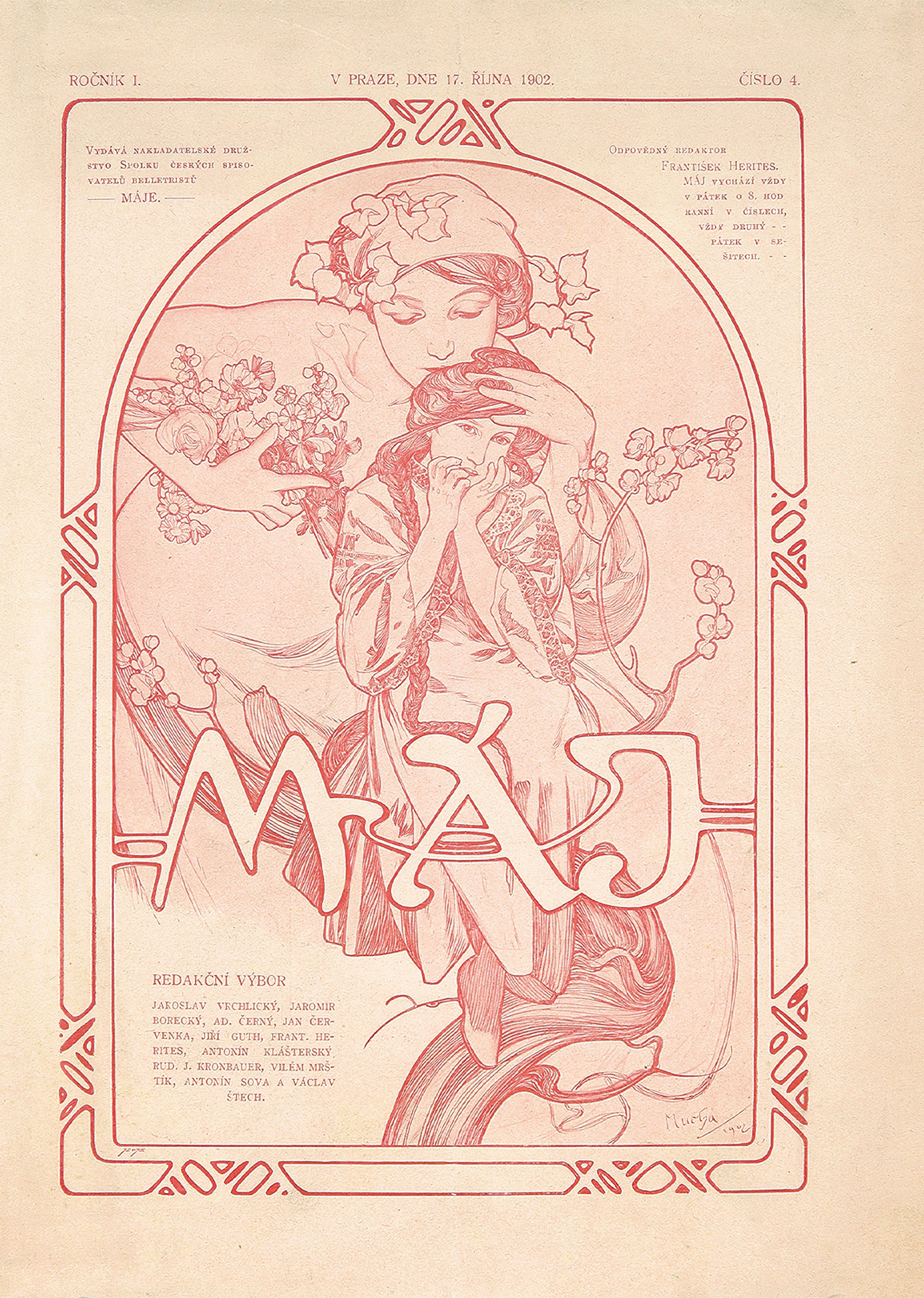 Soft Blush Red Sketch on Paper – Minimalist Line Drawing Art Print