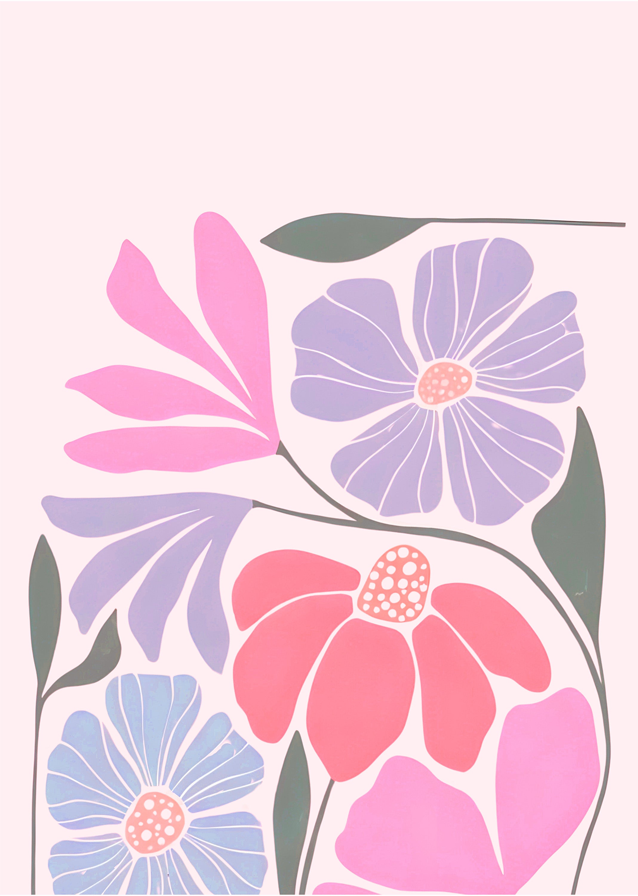 Pink Monstera Leaf Tropical Wall Art