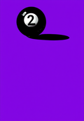 Purple Black Pool Ball – Number 2 – Minimalist Wall Art Print