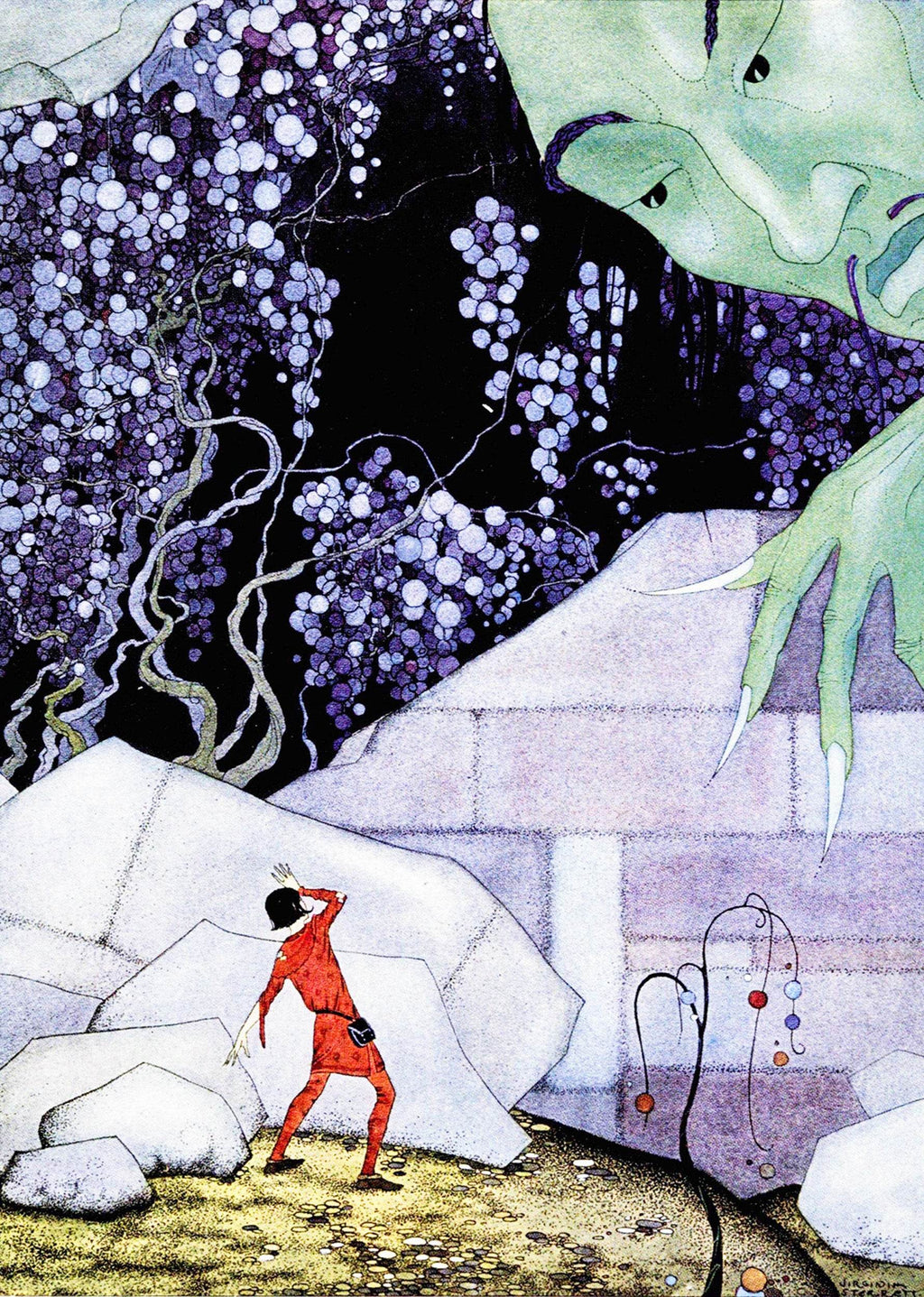 A part of the wall crumbled with a terrible noise - Hakyarts