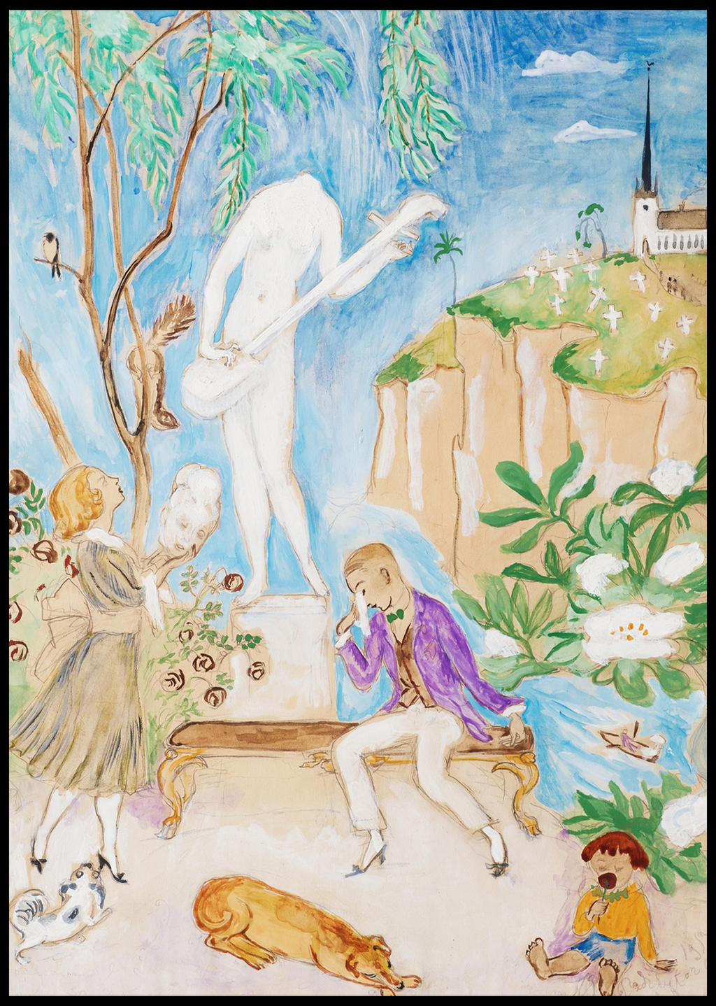 Nils Dardel - The Broken Statue II