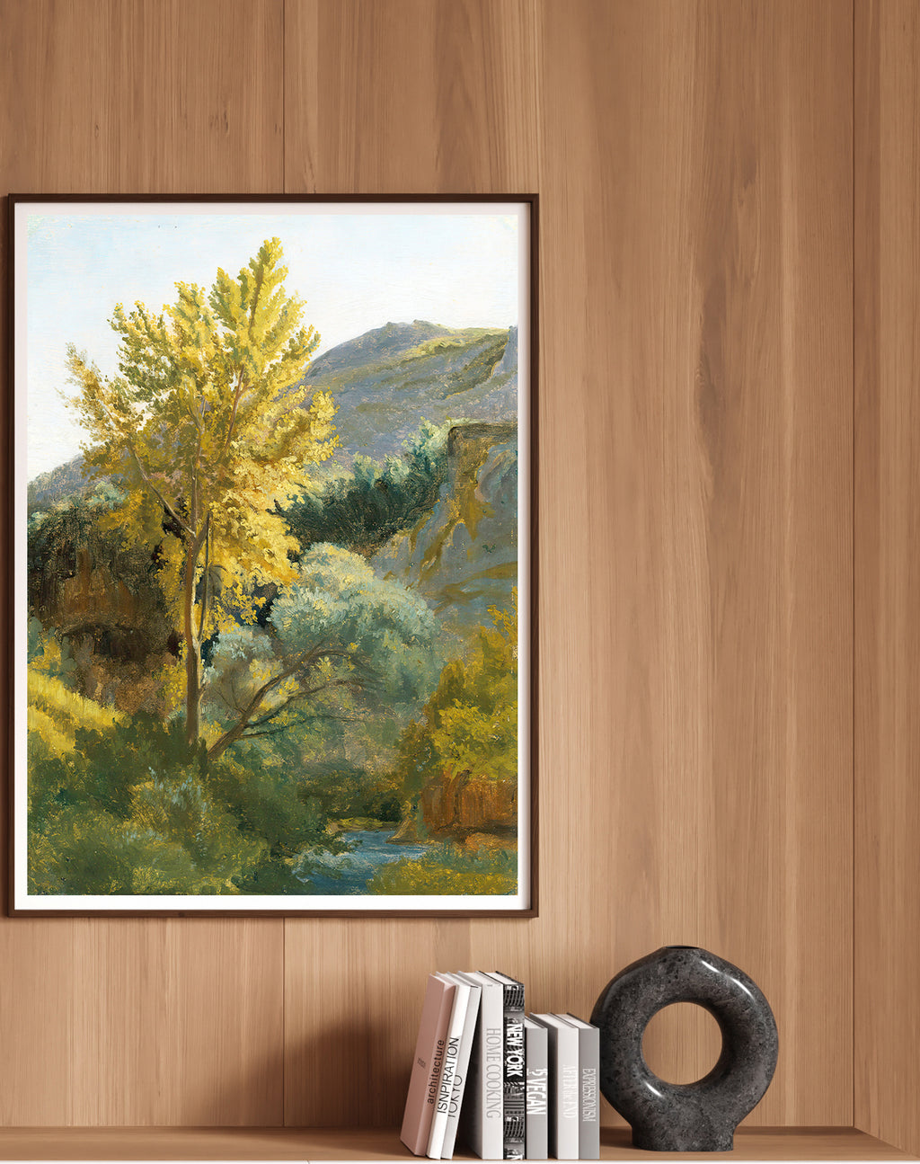 Jean‑Baptiste‑Camille Corot – Study of a Tree Near a Torrent in Italy