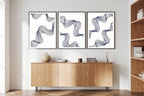 Abstract Waves Posters Trio Pack - Hakyarts