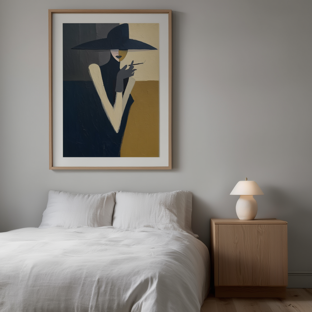 Shadowed Beauty – Feminine Silhouette Illustration