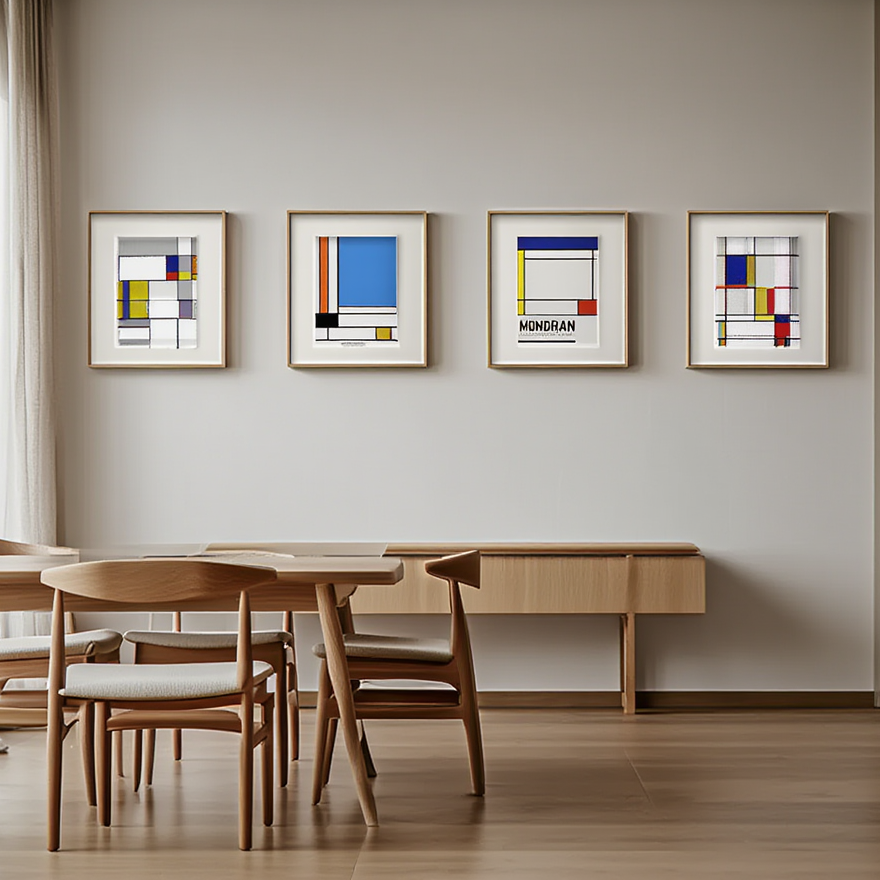 Modernist Balance – Piet Mondrian Geometric Wall Art Prints