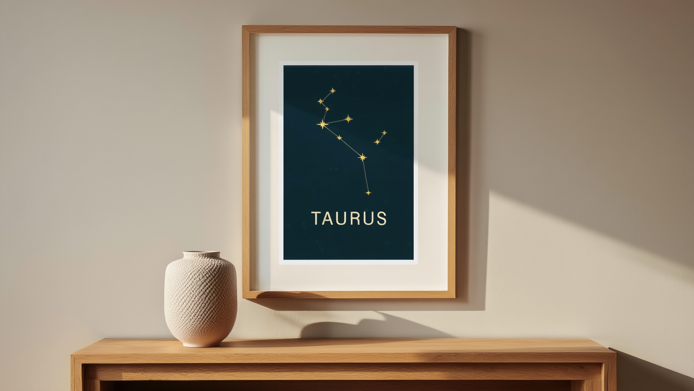 Star Sign Taurus Poster | Zodiac Wall Art Print