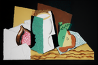 Glass and Fruit (Verre et fruits) by Louis Marcoussis – Cubist Still Life Art Print - Hakyarts