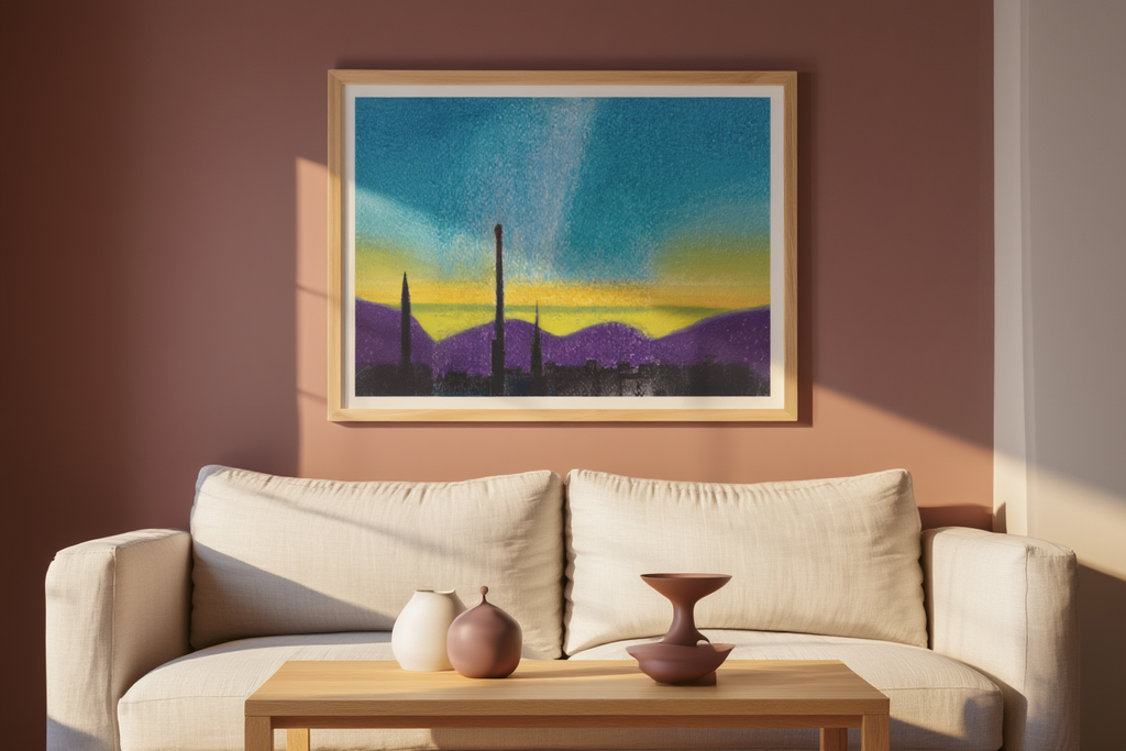 Karl Wiener – Abendlandschaft Wien Poster | Expressionist Landscape Wall Art Print