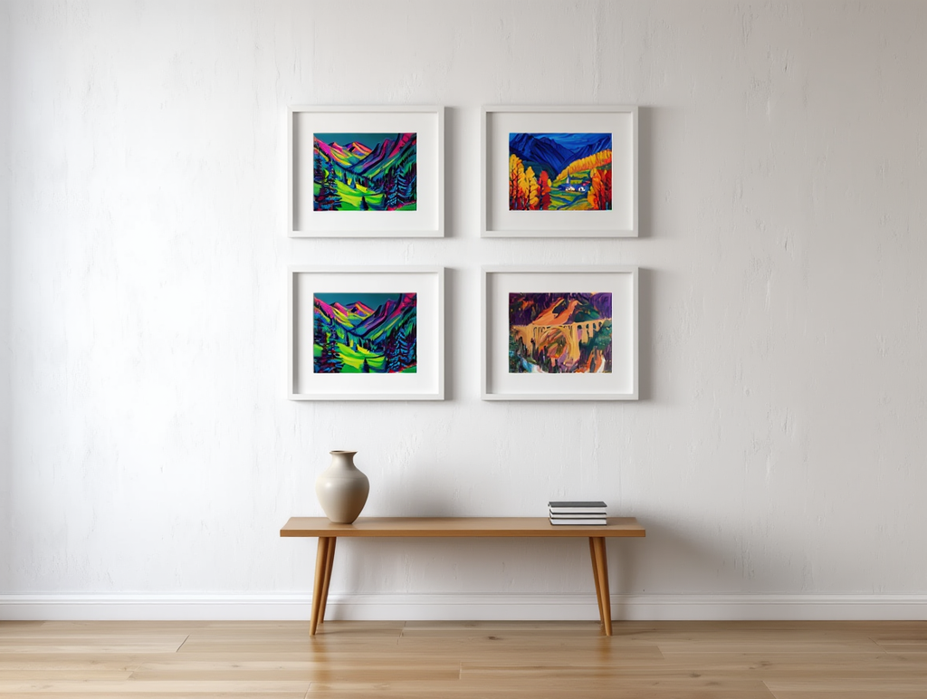 Kirchner Mix and Match 4 Prints — Alpine Expressionist Landscape