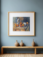 Paul Cézanne - Stilleben med mælkekande og frugt | HakyArts