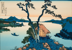 Lake Suwa in Shinano Province – Katsushika Hokusai – Vintage Japanese Ukiyo-e Art Print - Hakyarts