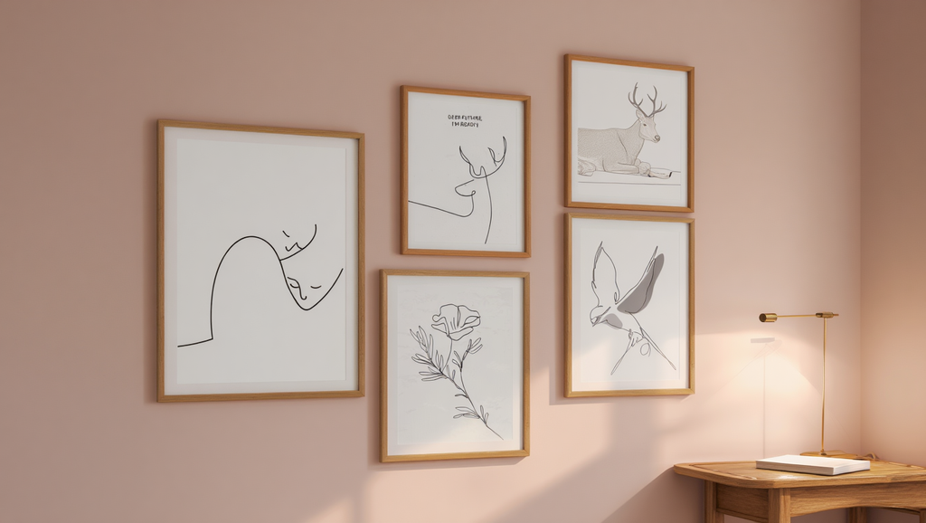 Minimalist Line Art – 5-Piece Wall Art Set