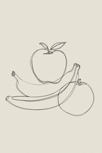 4 Minimalist Food & Kitchen Wall Art Prints – Modern Canvas Posters for Dining & Living Room Decor - Hakyarts