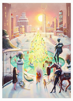 Christmas  – Festive Contemporary Art Print - Hakyarts