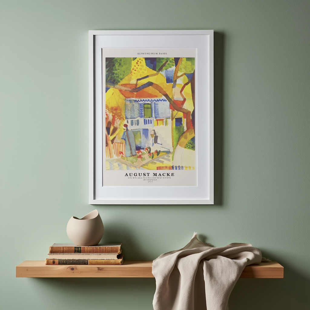 August Macke - Courtyard of the Country House, St Germain Poster