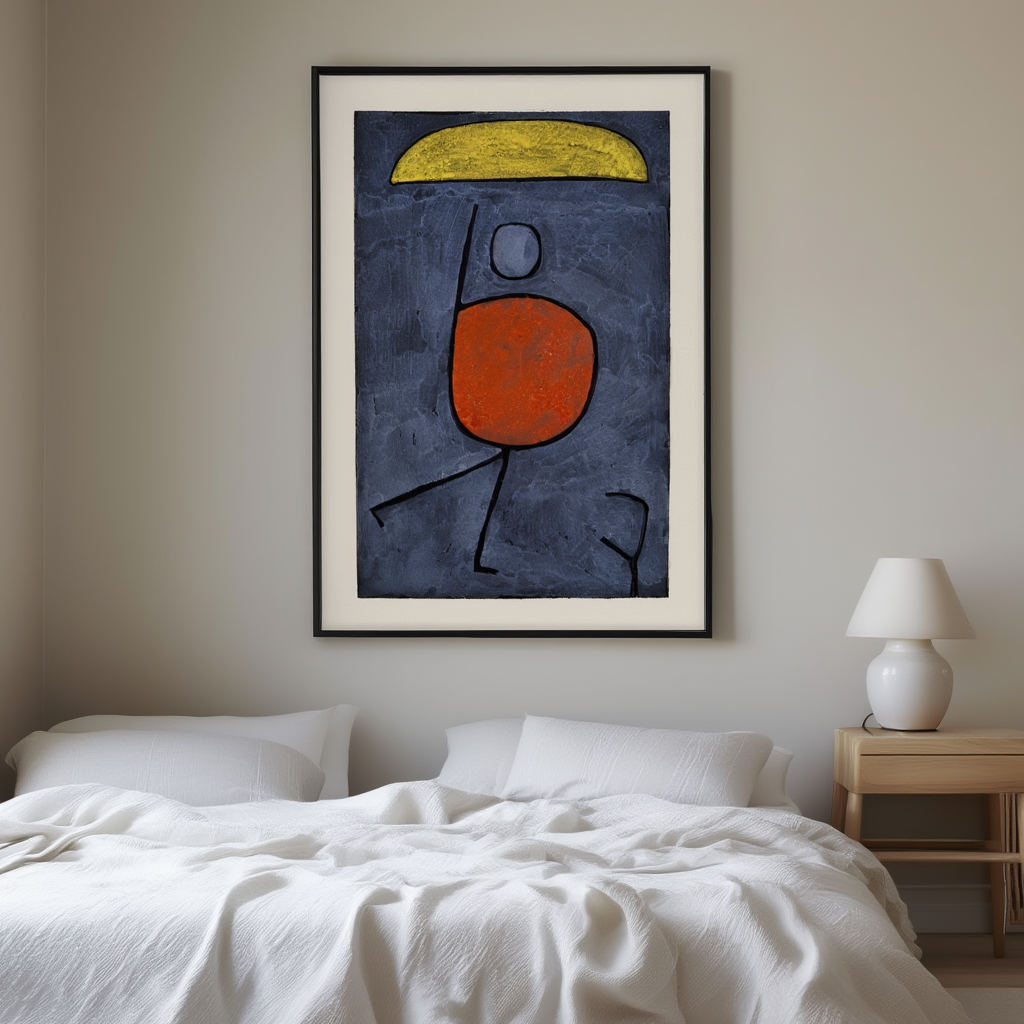 With an Umbrella (1939) by Paul Klee – Modernist Figurative Art Print - Hakyarts