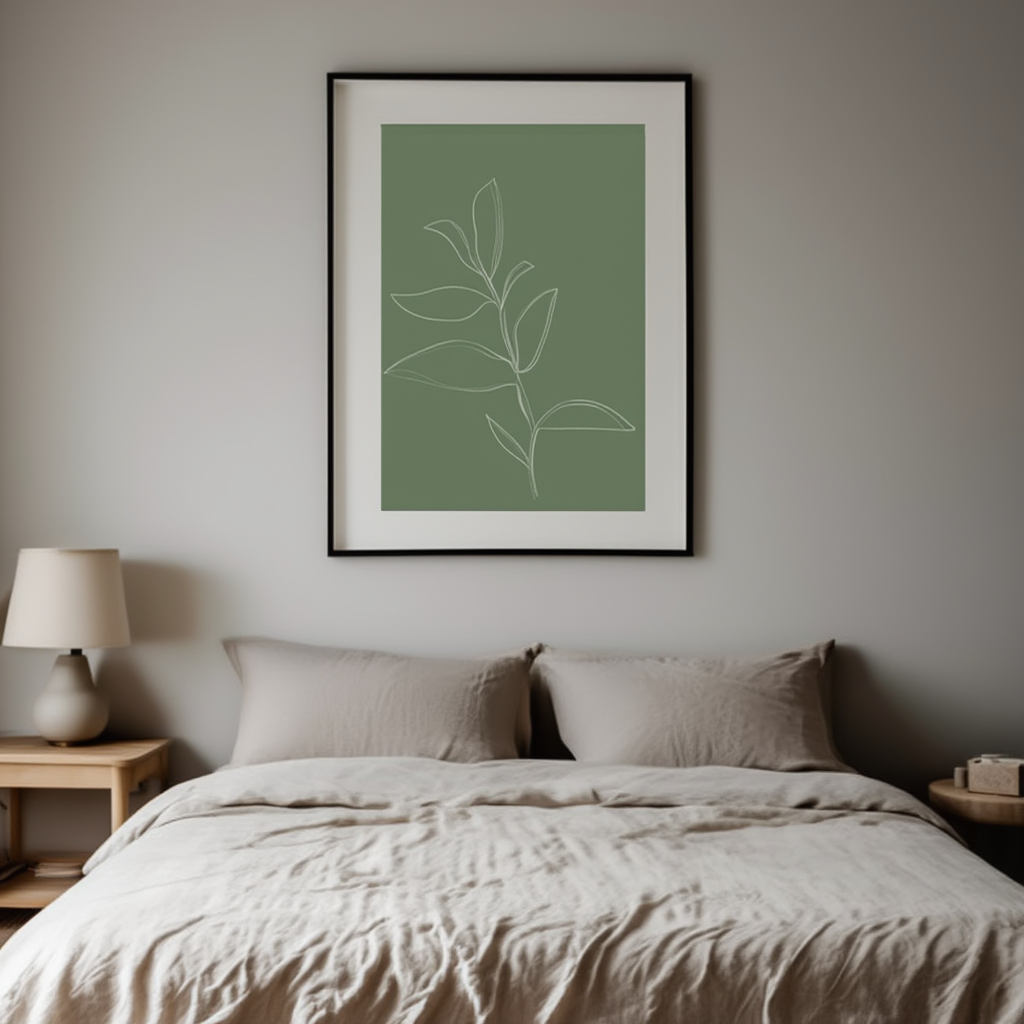 Lush Lines – Modern Geometric Green Illustration