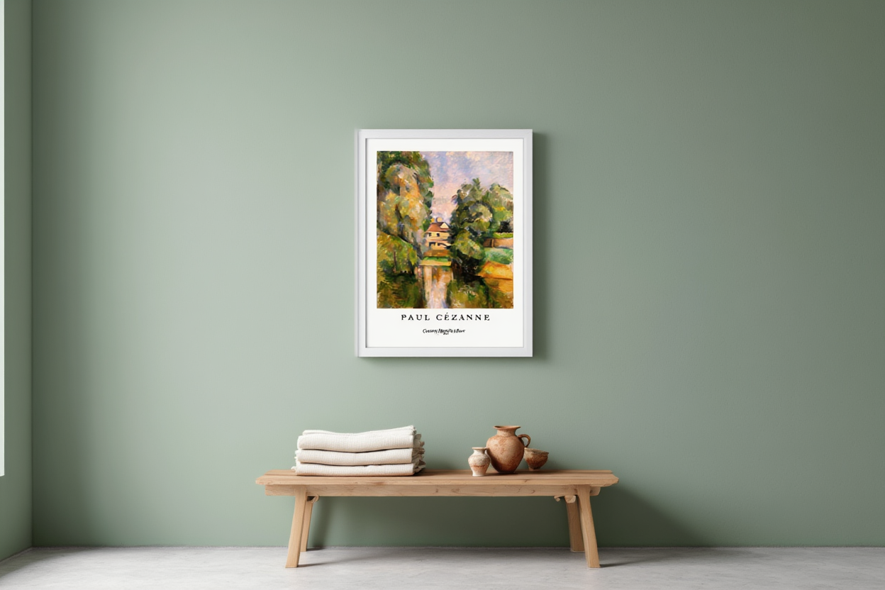 Paul Cezanne - Country House by a River Poster