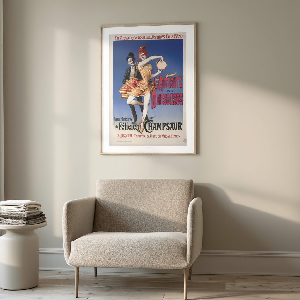 L’Amant des Danseuses Poster by Jules Chéret – Belle Époque French Advertising Art Print