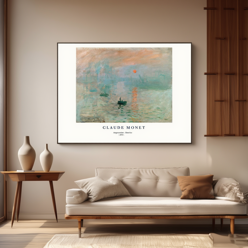 Impression, Sunrise by Claude Monet – Iconic Impressionist Art Print - Hakyarts