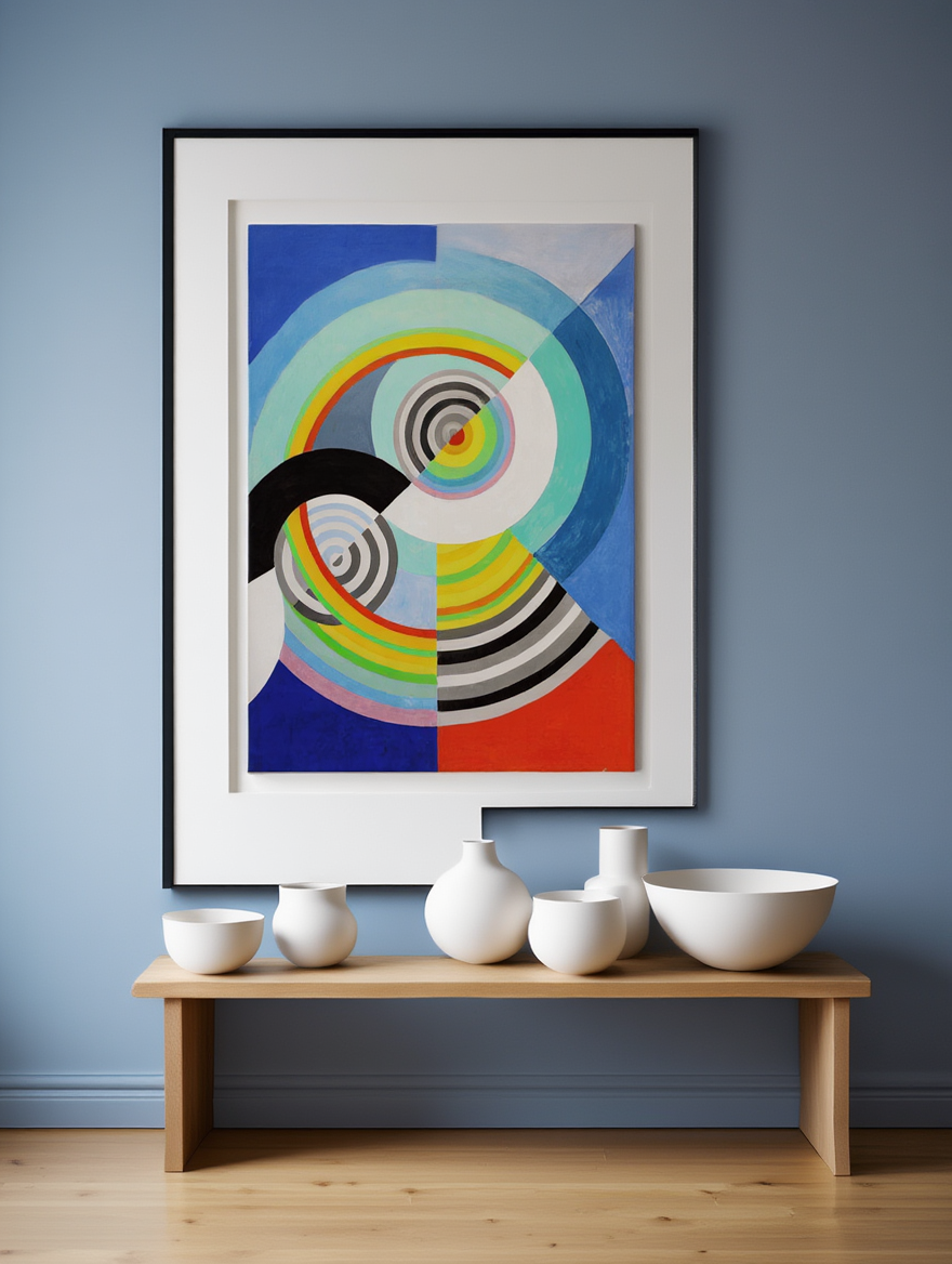 Rythme n°3, Décoration pour le Salon des Tuileries by Robert Delaunay – Vintage French Orphism Art Print