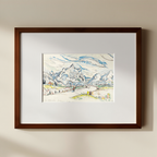 Les Alpilles Vue Depuis Saint-Rémy-de-Provence – Paul Signac Poster | Neo‑Impressionist Landscape Art Print