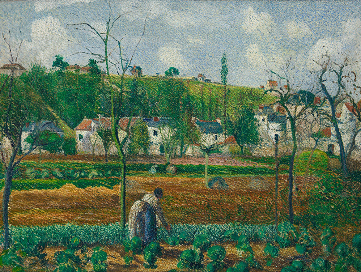 Camille Pissarro - Le Jardin de Maubuisson, Pontoise, la Mère Bellette