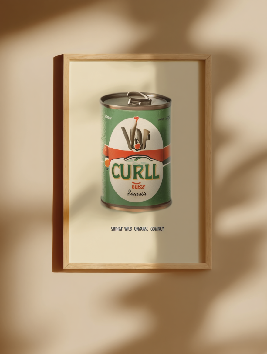 4 Retro Canned Food Posters – Vintage Kitchen Wall Art Prints