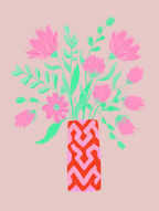 5 Geometric Vase & Wildflower Prints – Modern Minimalist Wall Art for Living Room, Kitchen & Office Decor - Hakyarts