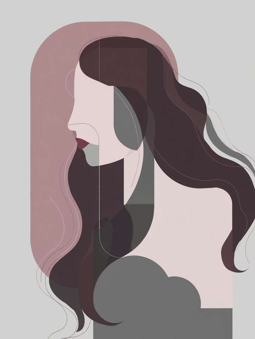 4 Geometric Abstract Portrait Prints – Dusty Pink & Gray Modern Wall Art for Living Room, Bedroom & Studio Decor