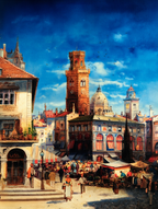 Marktplatz i Bologna