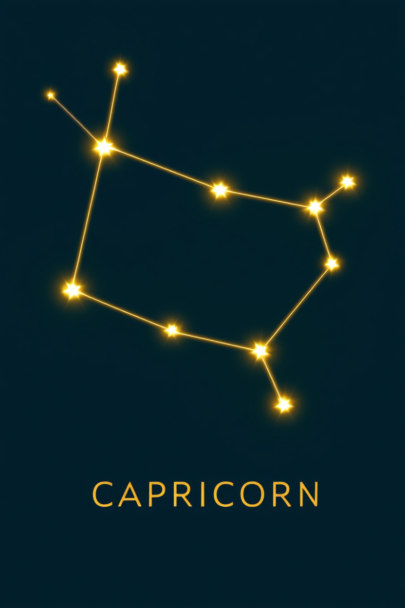 Star Sign Capricorn Poster | Personal Zodiac Wall Art Print