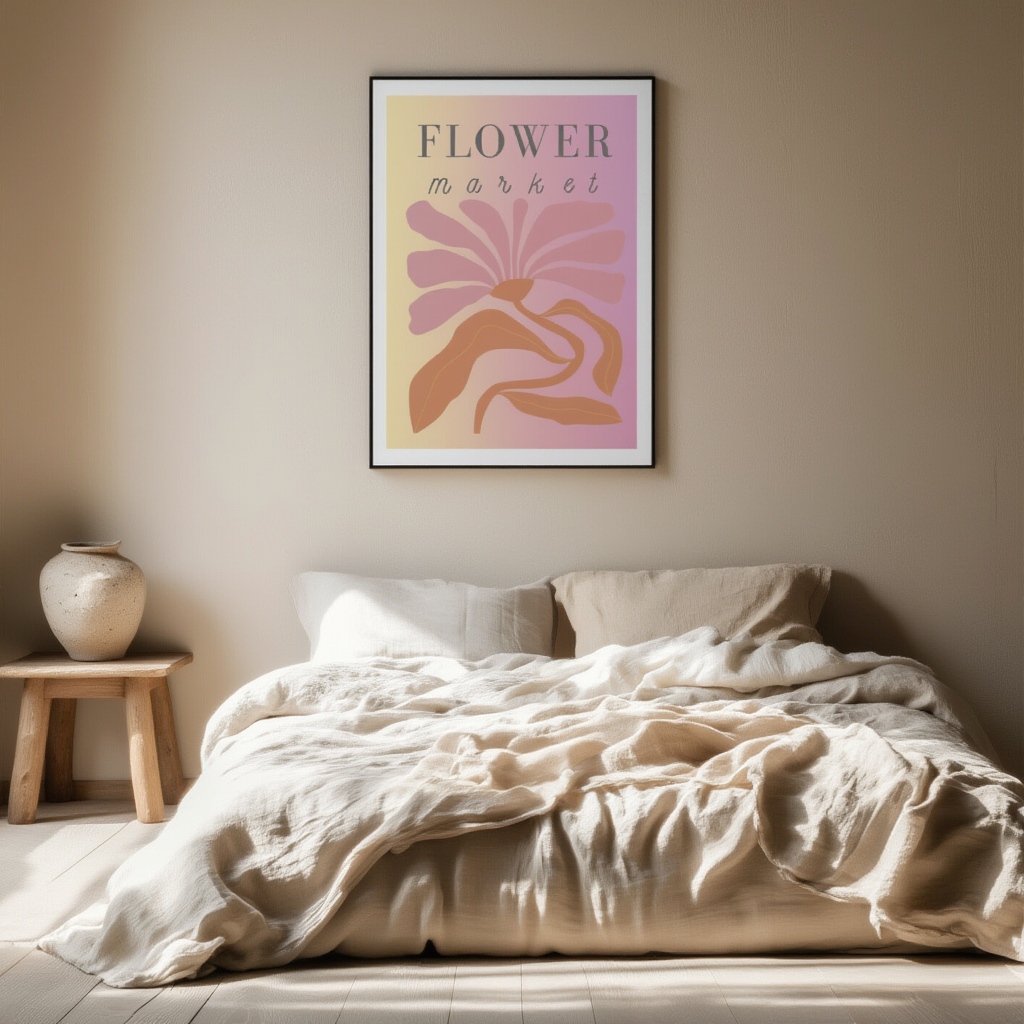 Flower Market – Vintage Botanical Art Poster