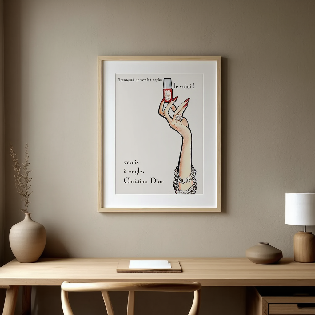 Vintage Christian Dior Poster - Vernis à ongles
